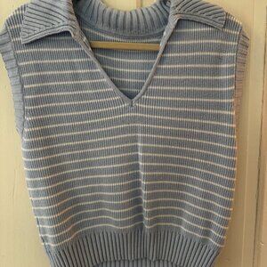Light Blue and White Stripped Sweater Size S